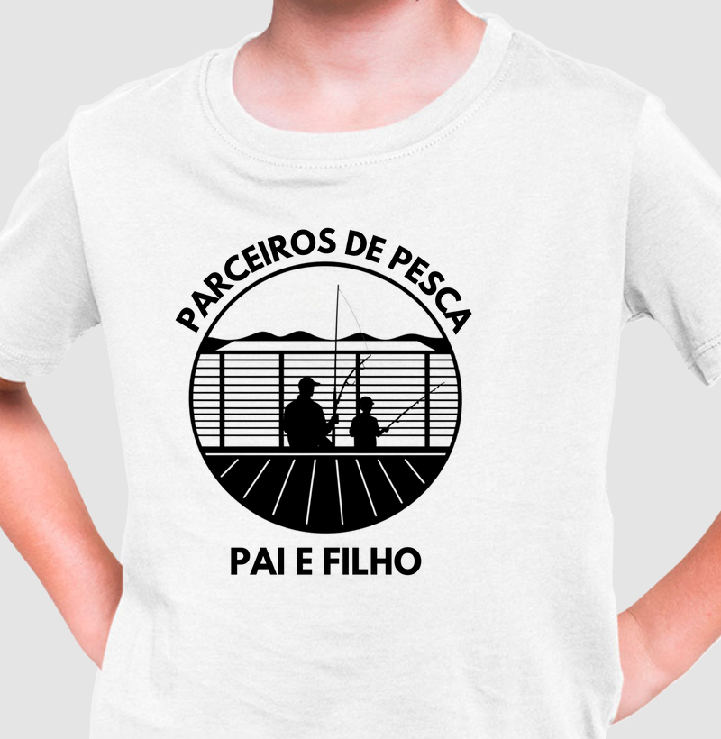Camiseta Infantil Pai e Filho - Pesca