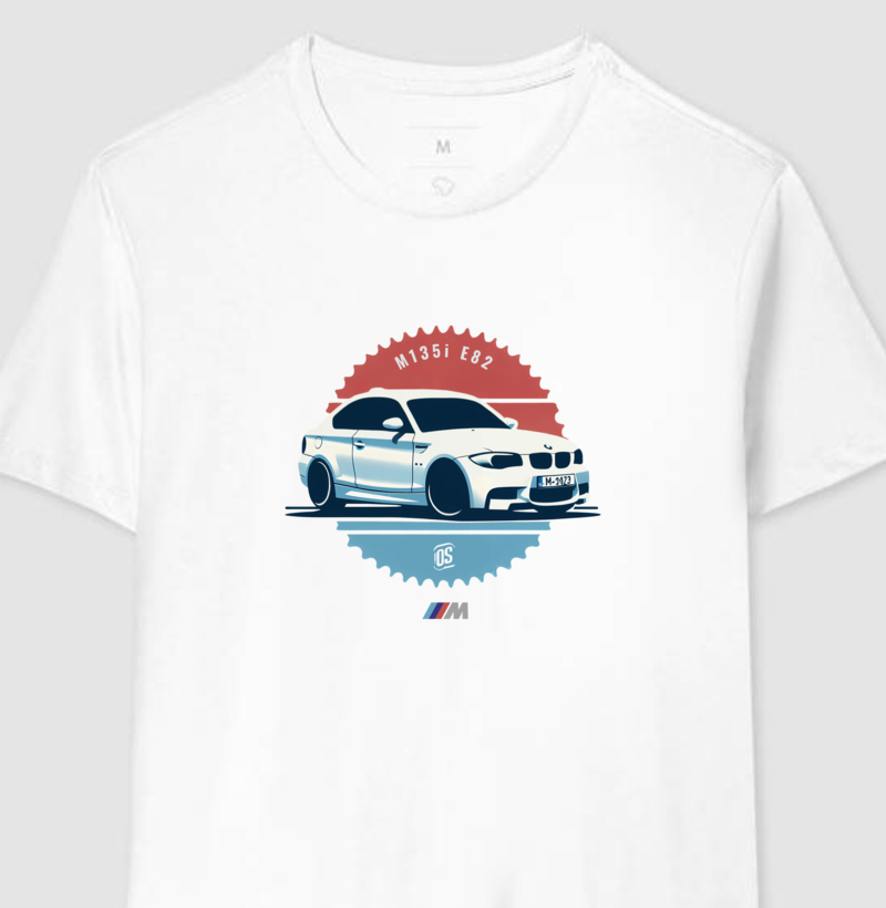 Camiseta Manga Curta BMW M135i E82 Red Stamp