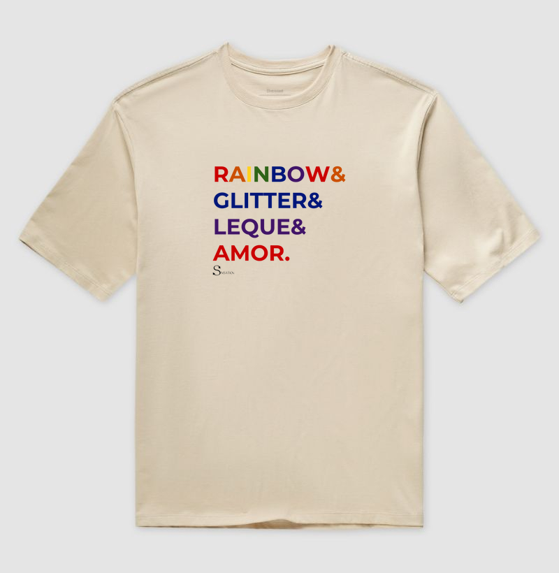 Camiseta Oversized- Rainbow