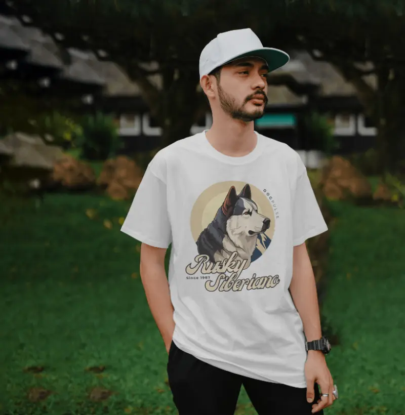 Camiseta Husky Siberiano Busto Dog Pulse