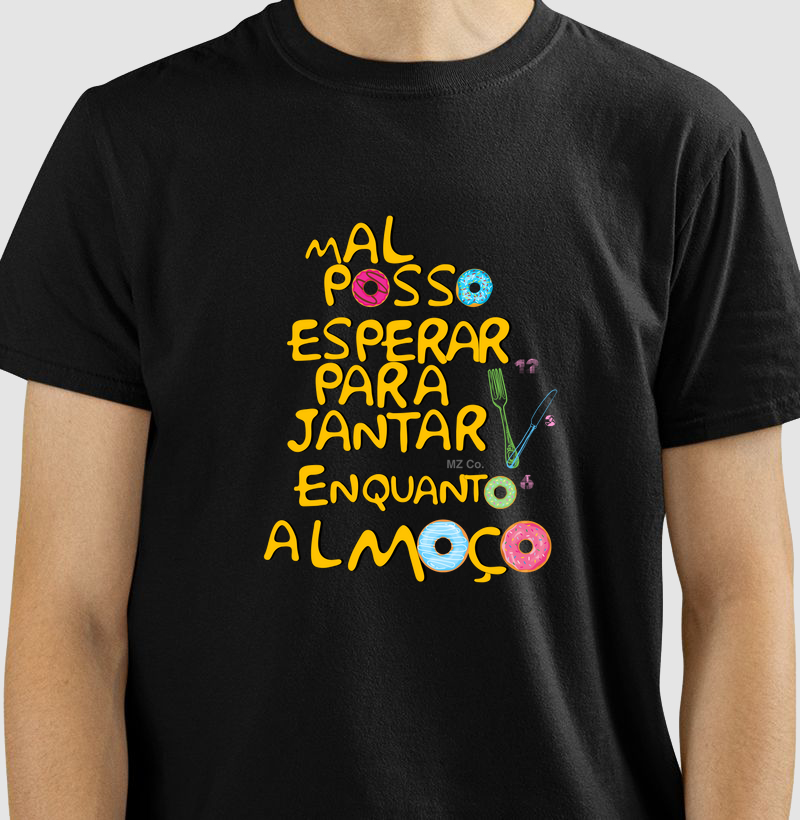 Mal posso esperar para jantar enquanto almoço