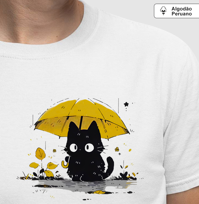 Gato na chuva