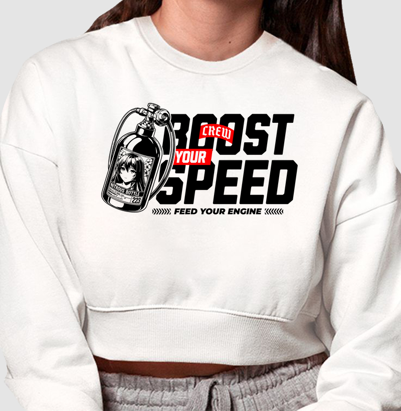 Cropped Moletom - Boost Your Speed