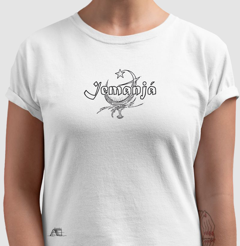 Camiseta Ferramenta de Yemanjá A Rainha do Mar 100% algodão