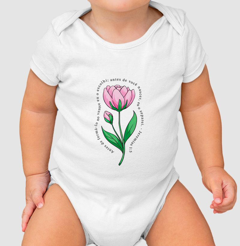 Jeremias 1:5 (Flor delicada) (body bebê)