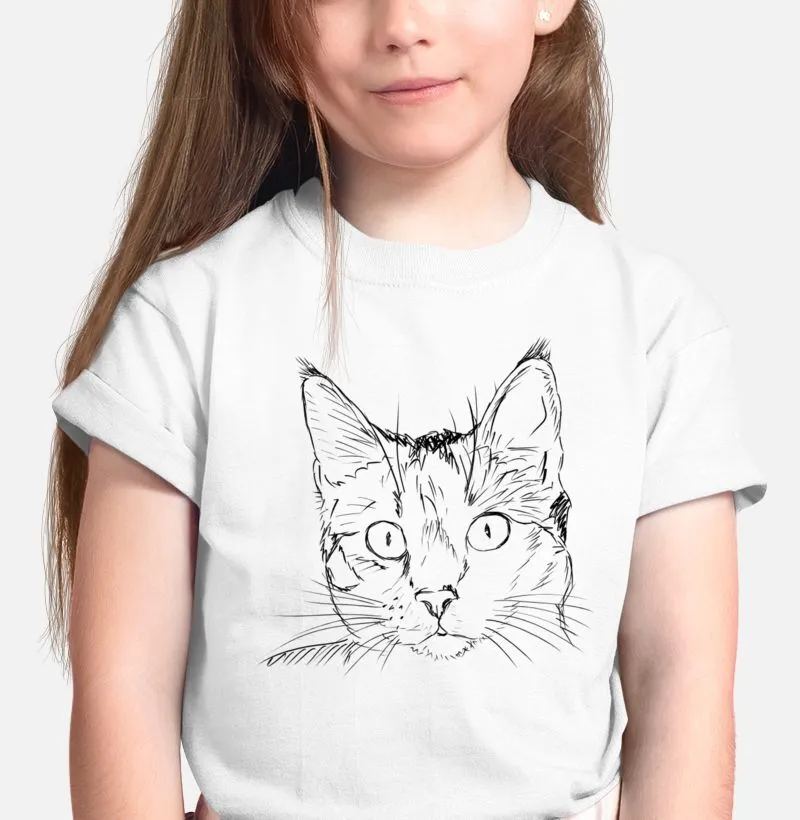 Camiseta Infantil - Gato Rabiscado  2