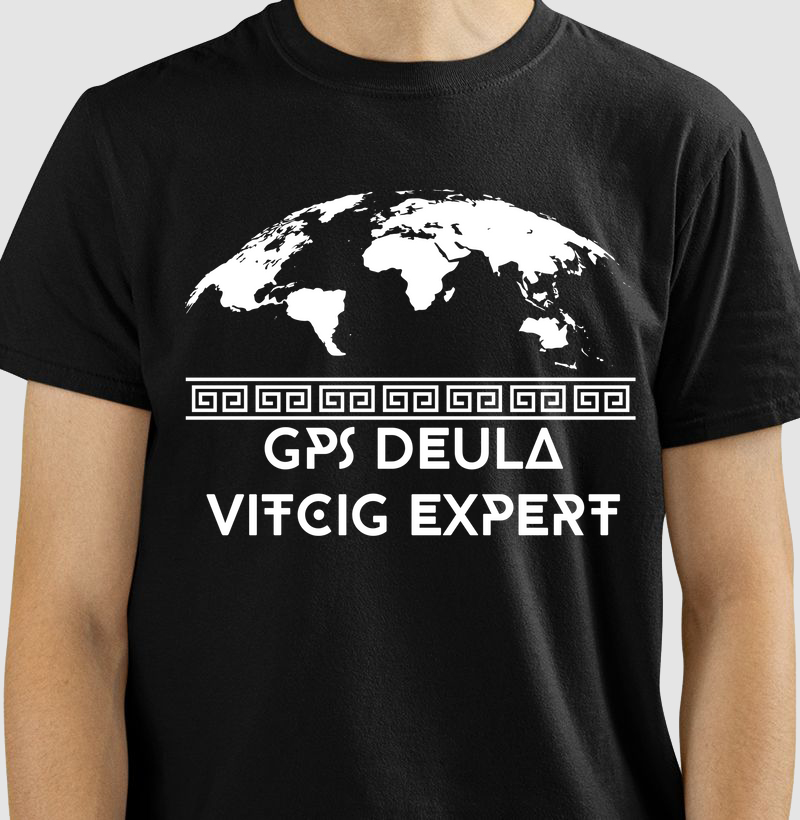 GPS.  T-SHIRT Black Rom - Coleção VITCIG EXPERT
