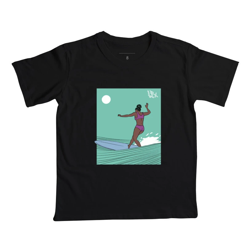 Surfistas Negras Longboard V01 Infantil
