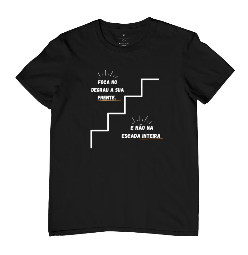 Camiseta foque no degrau e não na escada inteira