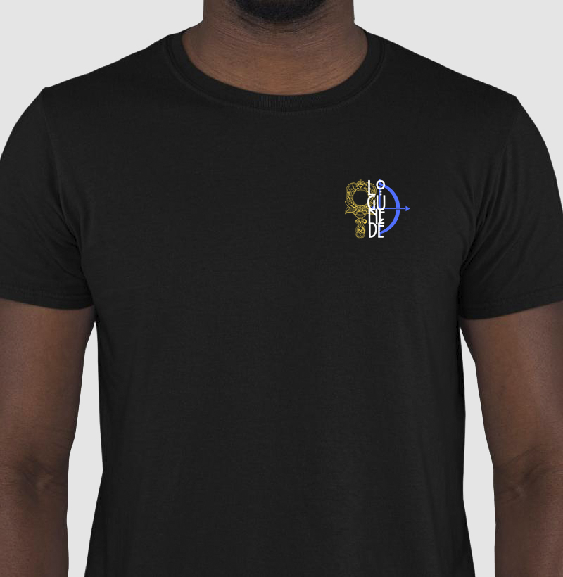 Camiseta Bls Logudené Símbolos Sombreada Preta Masc.