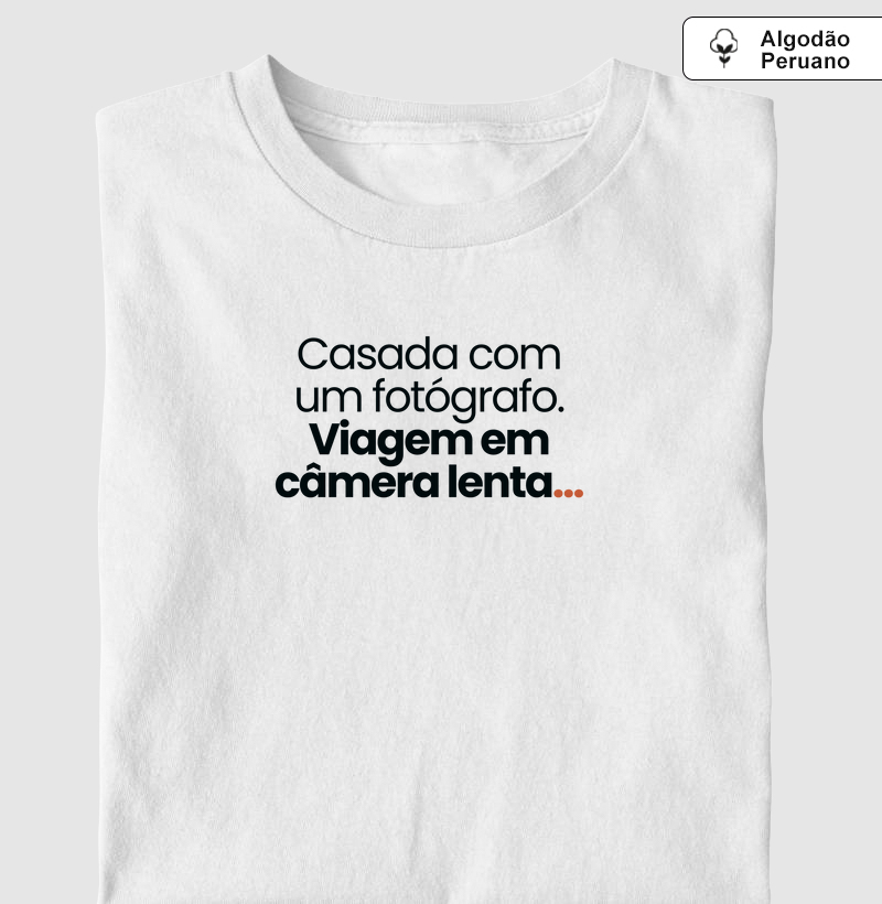Casada com um fotógrafo, viagem em câmera lenta - Algodão premium peruano