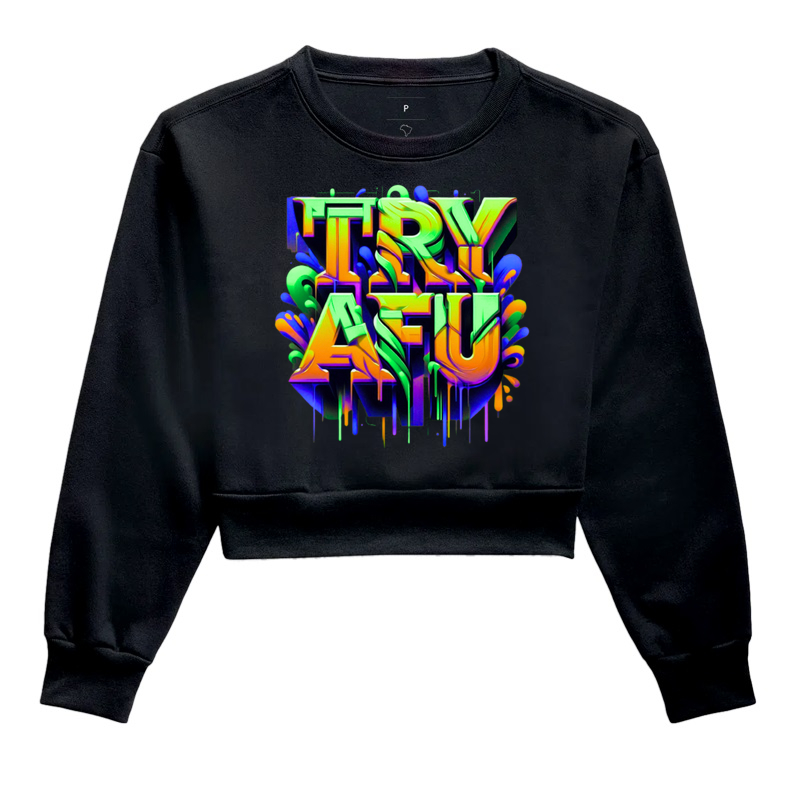 🔥 Cropped Moletom Try Afú – Conforto e Atitude para Qualquer Estação! 🔥