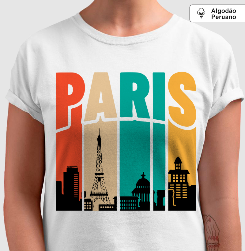 Camiseta Algodão Peruana - Paris