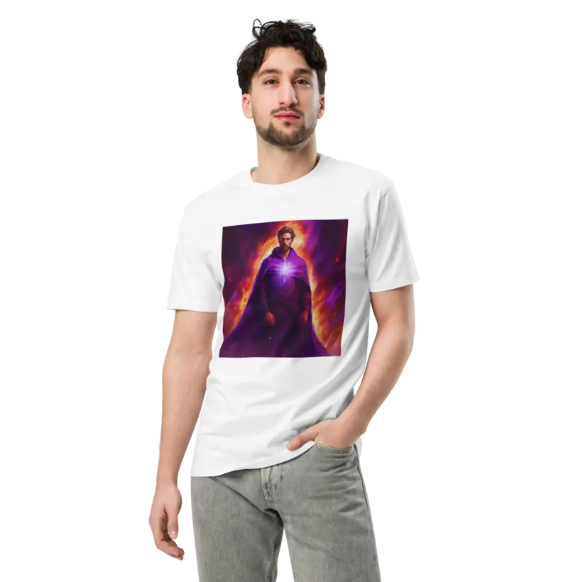 Vista-se de Poder Espiritual: Adquira a Camiseta do Arquétipo Saint Germain e Chama Violeta!