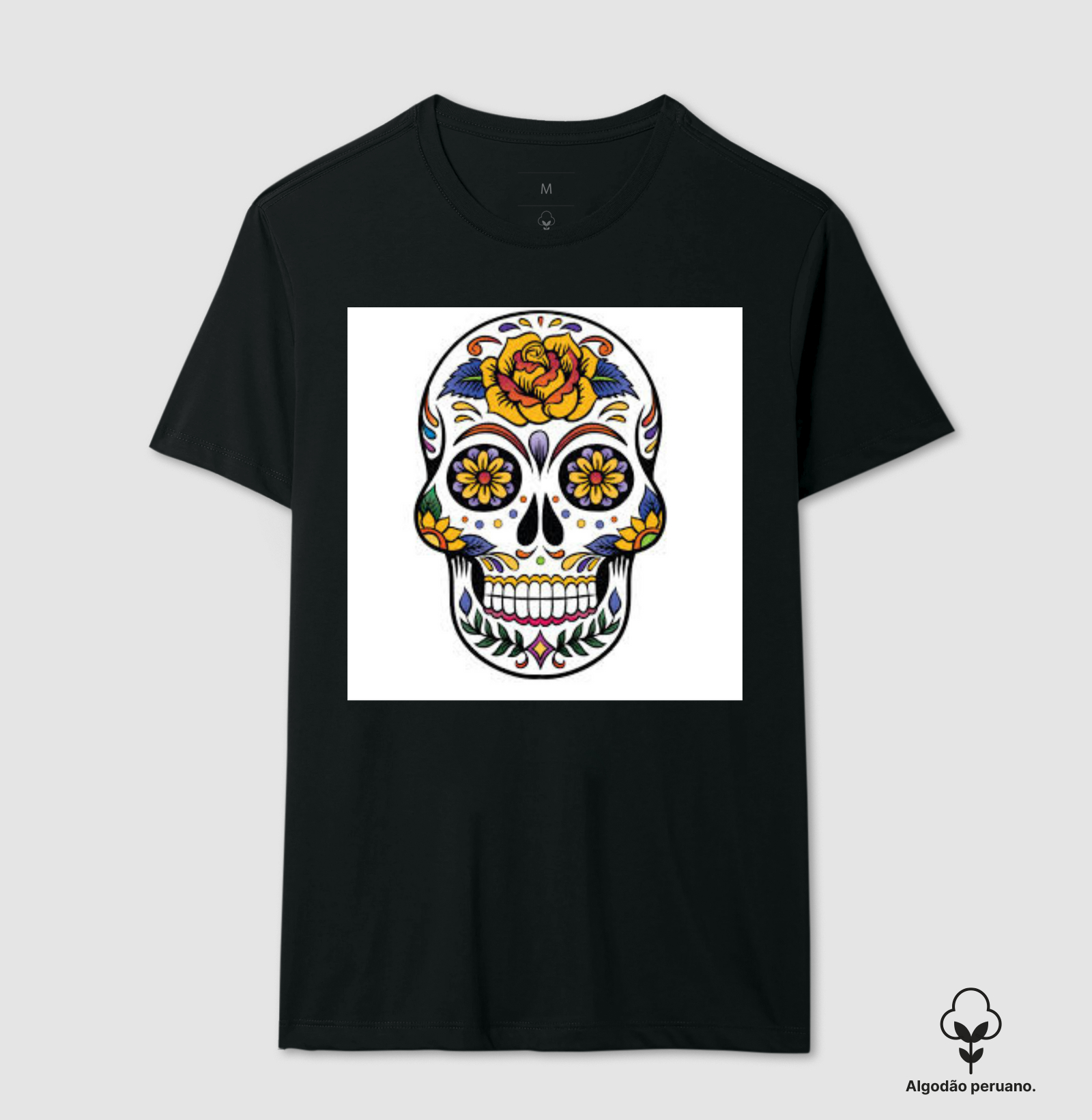 Camisetas com estampas inspiradas em caveiras