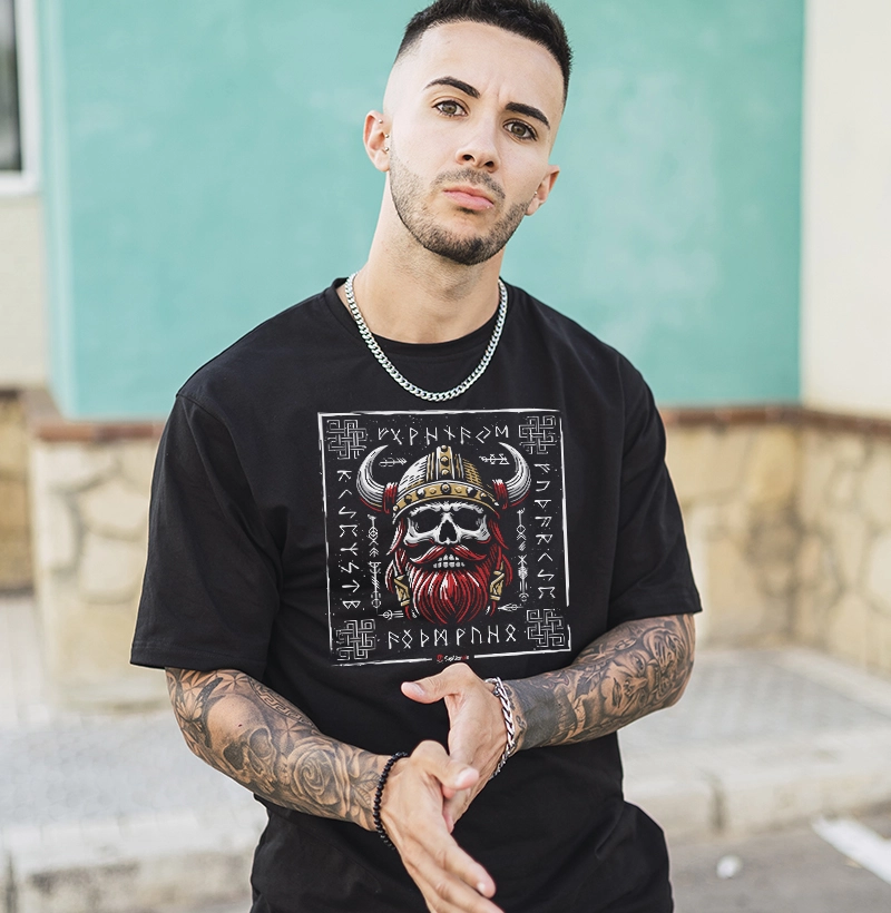 Vikings caveira Tshirt