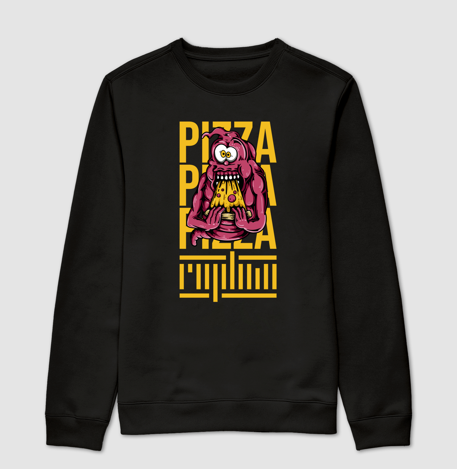 Fantasma comendo pizza