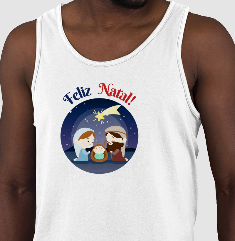 Camiseta Regata Feliz Natal