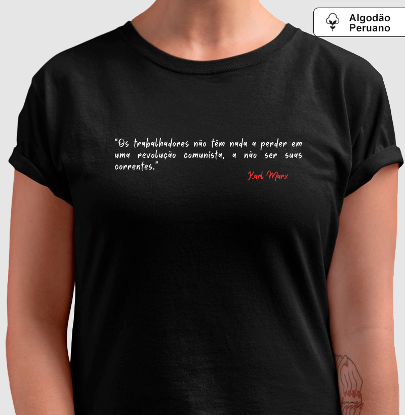 Camiseta Em Algodão Peruano Karl Marx