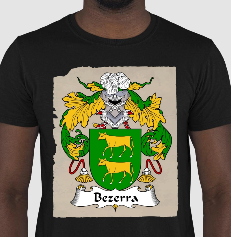 Camiseta Brasão Família Bezerra Símbolo Sobrenomes 