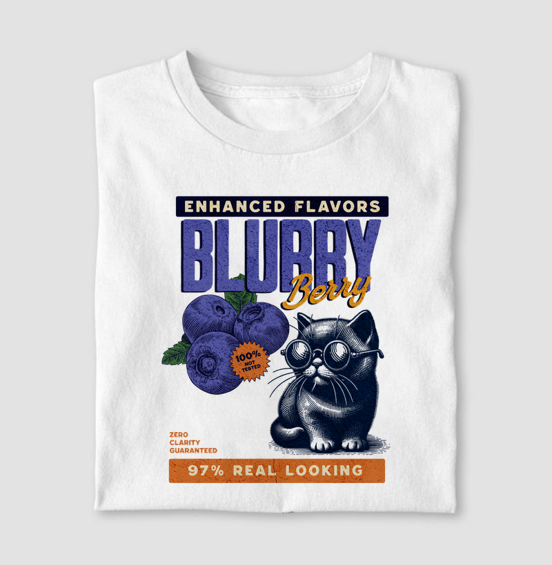 Camiseta Gato Blue Berry