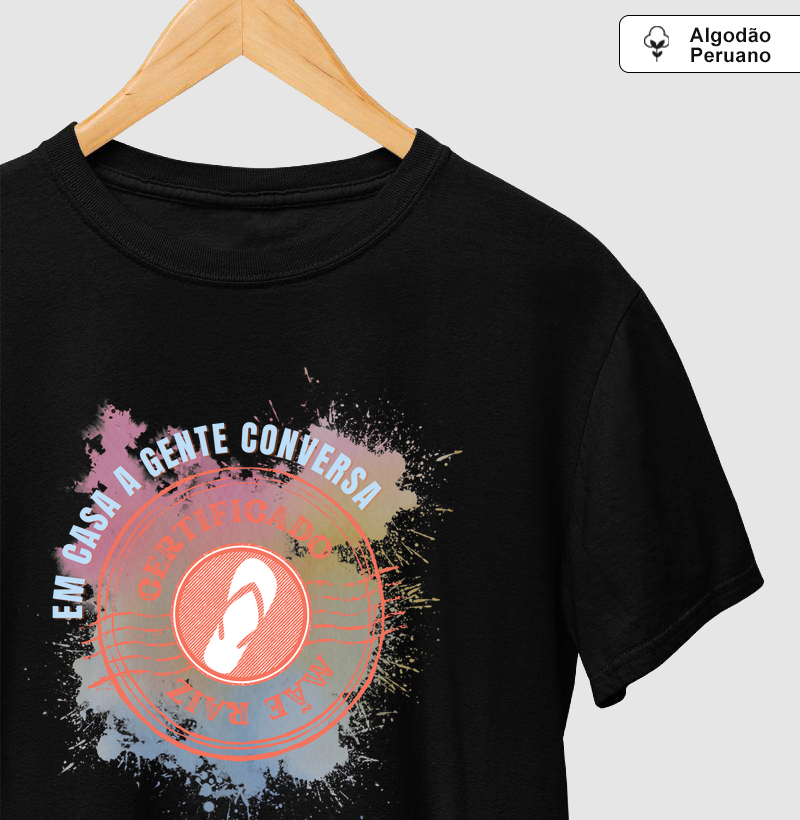Camiseta | Certificado Mãe Raiz | Em casa a gente conversa