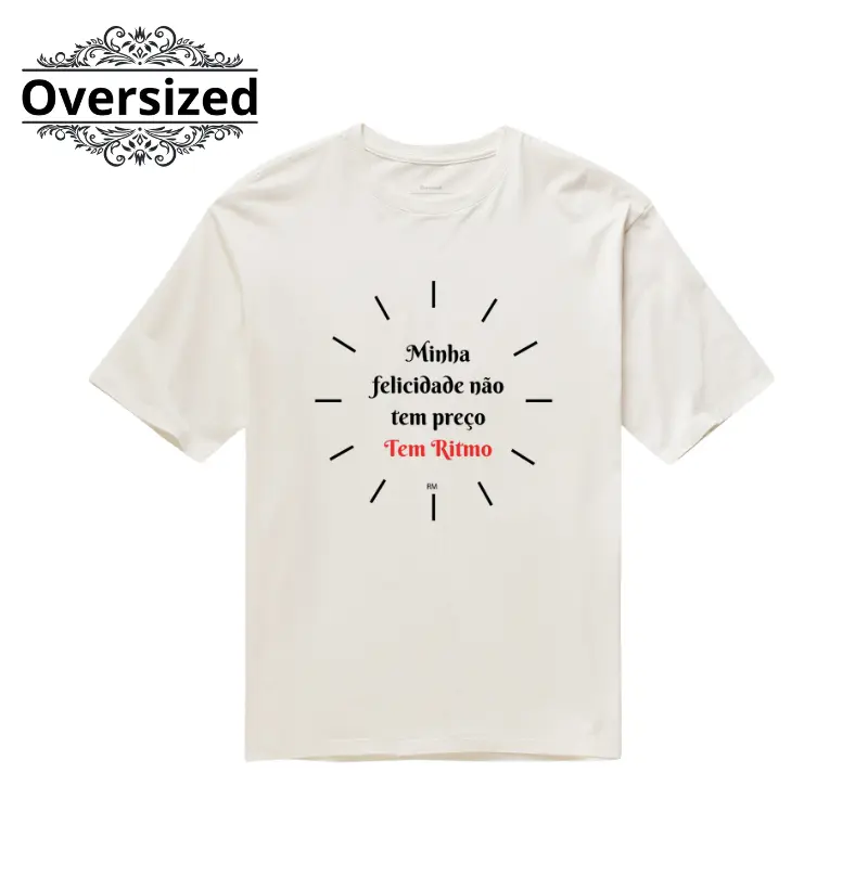 Camiseta Oversized - Minha Felicidade