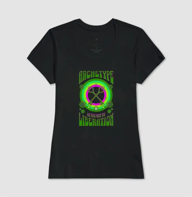 Camiseta Feminina Arquétipo da Chave Libertação Cor verde
