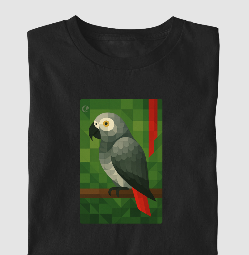 Camiseta - Papagaio do Congo Geométrico