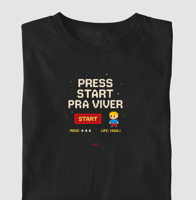 RetroPhrase Press Start Pra Viver