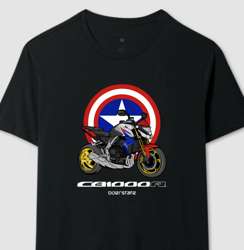 CB1000R Capitão América - Força e Estilo | Camiseta Overstate