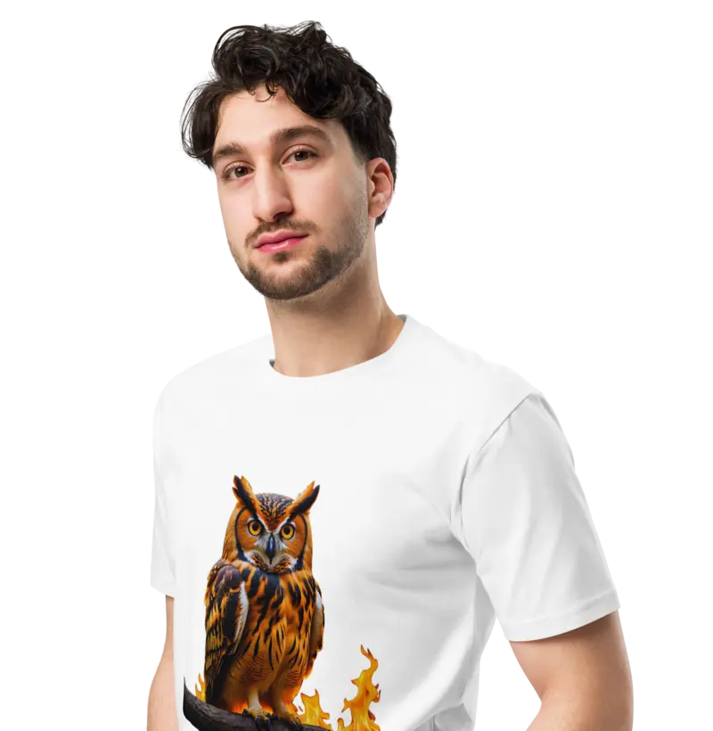Majestade Noturna: Compre a Camiseta Coruja e Brilhe com Inteligência!