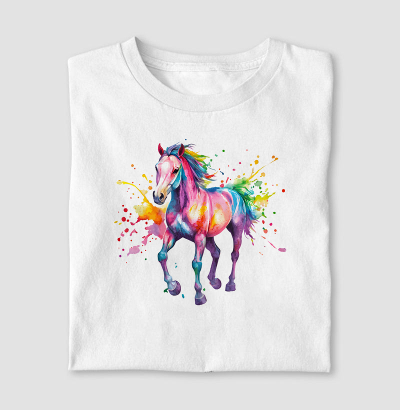 Cavalo colors aquarela