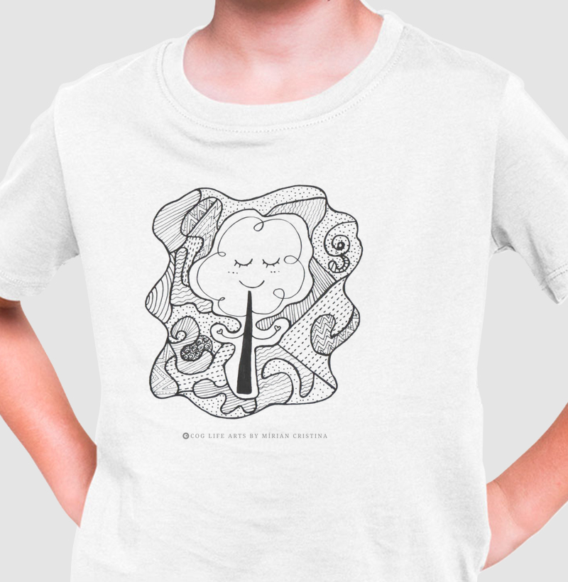 Camiseta Infantil Nas nuvens by Mírian Cristina