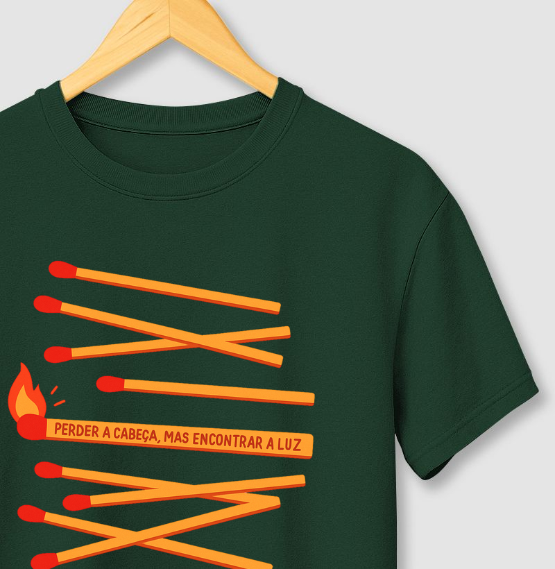 Camiseta PERDER A CABEÇA, MAS ENCONTRAR A LUZ