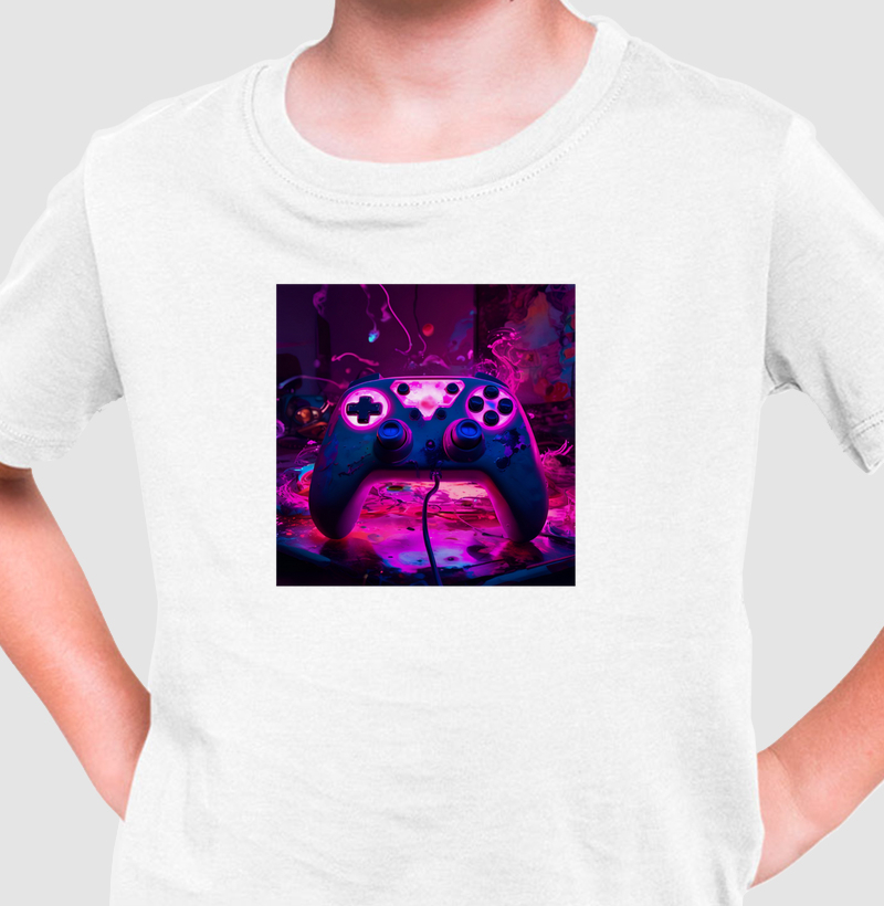 Camiseta infantil arte controle 5D | 100% algodão