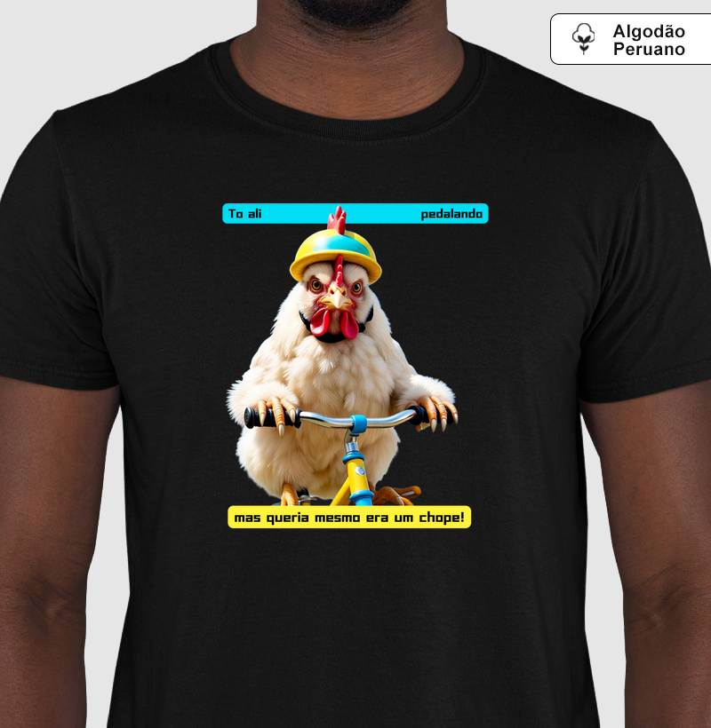 Estou ali pedalando