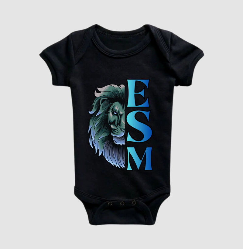 Camisa E.S.M. com Leão Azul – Estilo, Força e Música