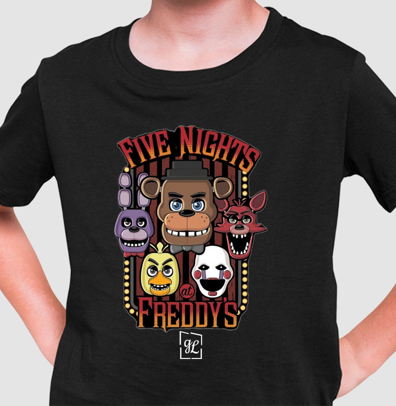 Camiseta Infantil FNAF V2 GL