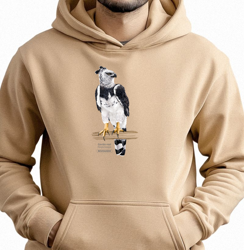 Aves do Brasil - Gavião-real - Harpia - Moletom Hoodie
