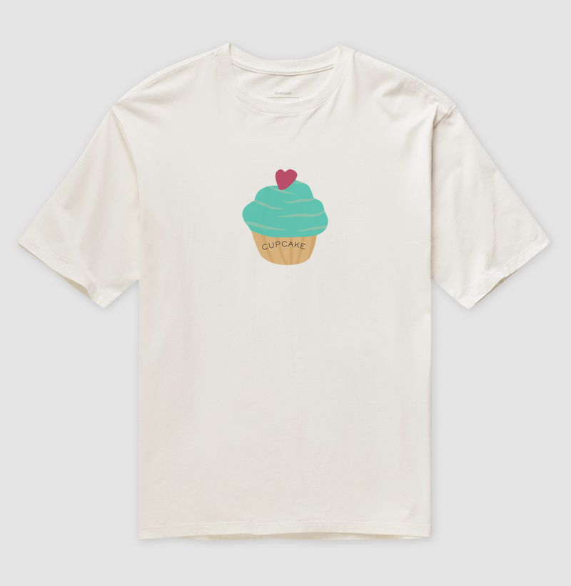 T-shirt cupcake azul