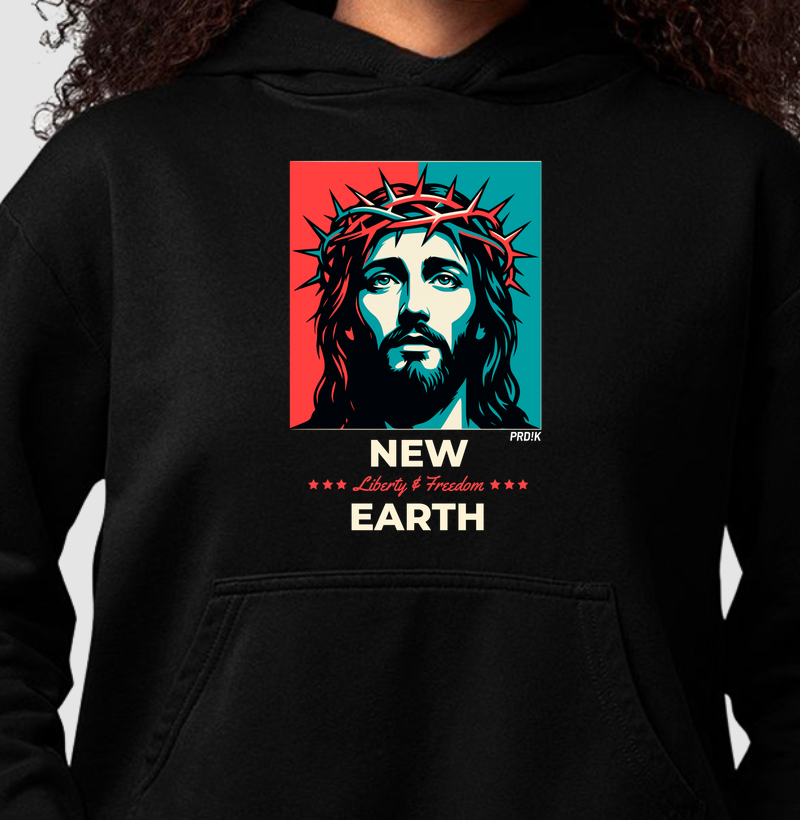Moletom Capuz Hoodie com Estampa - New Earth City