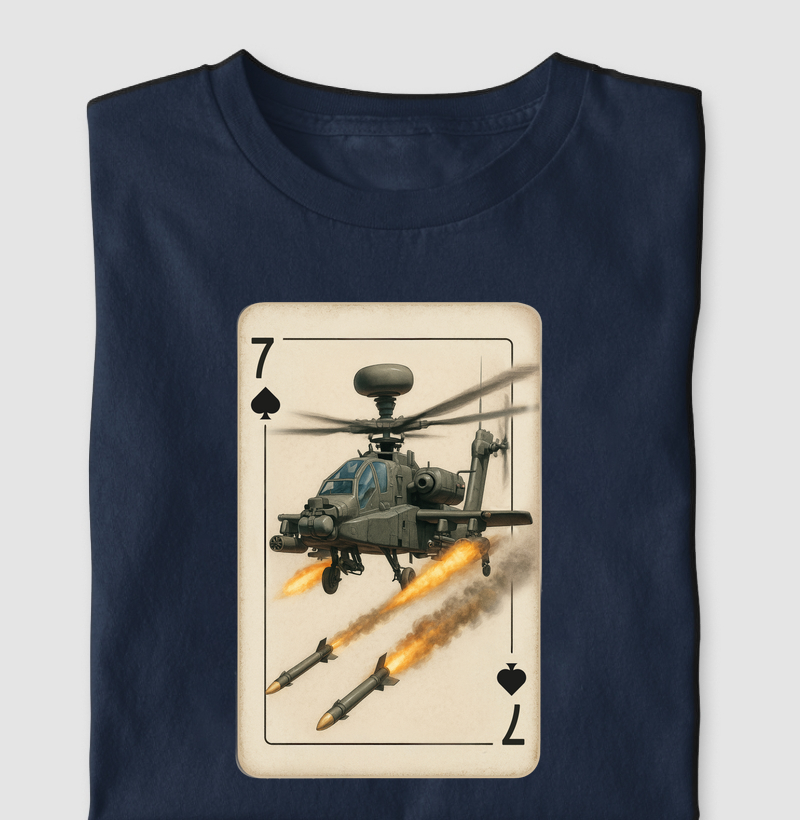 Camiseta Helicóptero Apache AH-64 7 de Espadas 