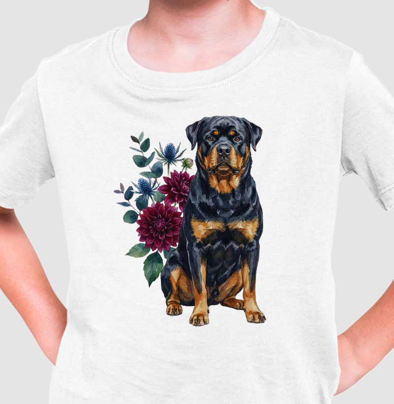 Rottweiler Floral Presença