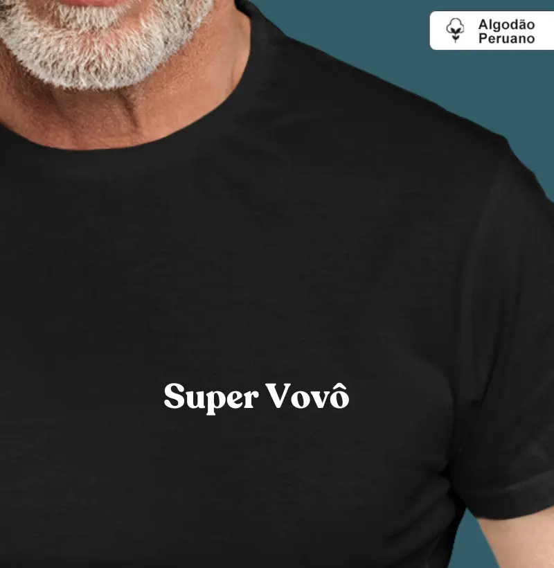 Super Vovô (minimalista) (algodão peruano)