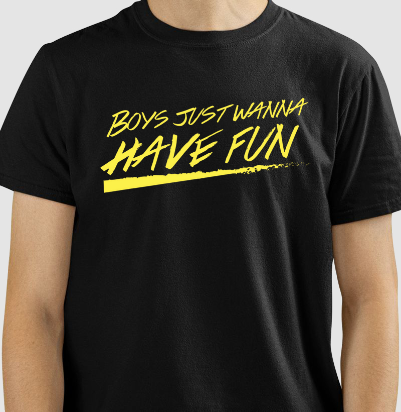 Boys Just Wanna Have Fun - Escura/Amarelo