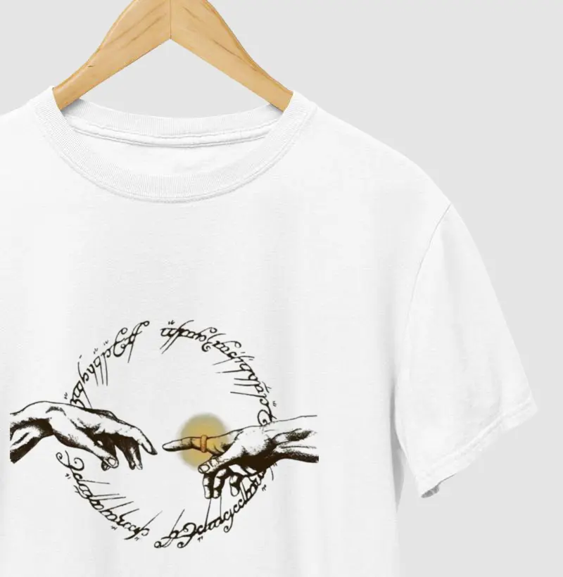 CAMISA SENHOR DOS ANÉIS - O TOQUE DA CRIAÇÃO