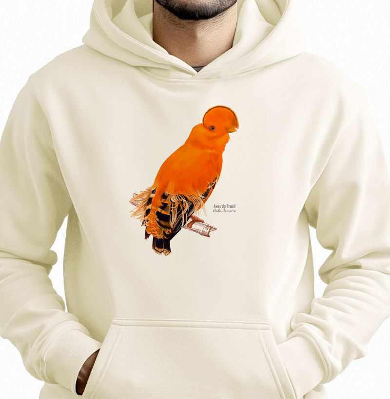 Aves do Brasil - Galo-da-serra - Moletom Hoodie