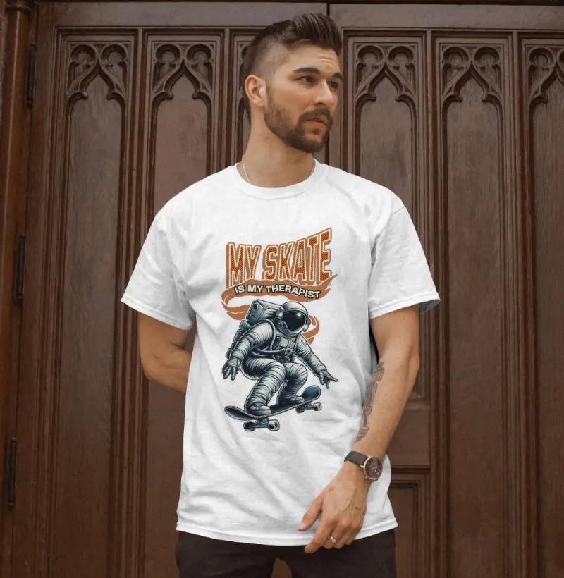  Camiseta -  My skateboard is my therapist