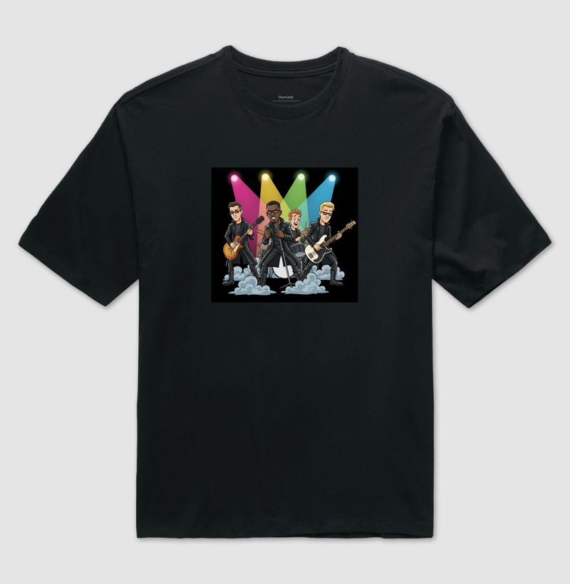 Camisa Banda de Rock Cartoon